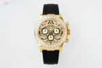 PPM Factory Rolex Daytona 40mm Cal.4130 Movement Diamond Bezel Rubber Band Watch